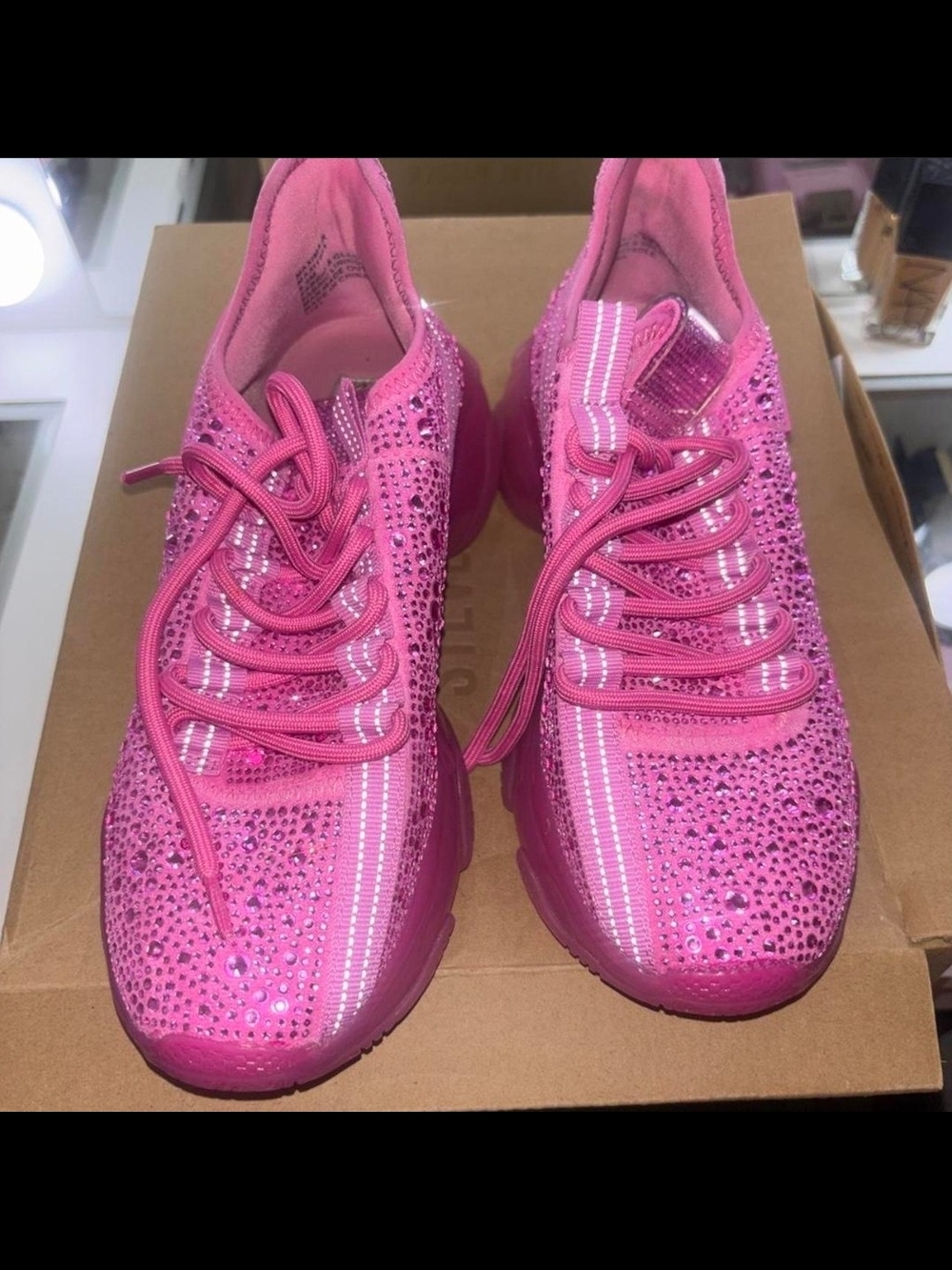 Steve Madden Pink Embellished Fashion Sneakers